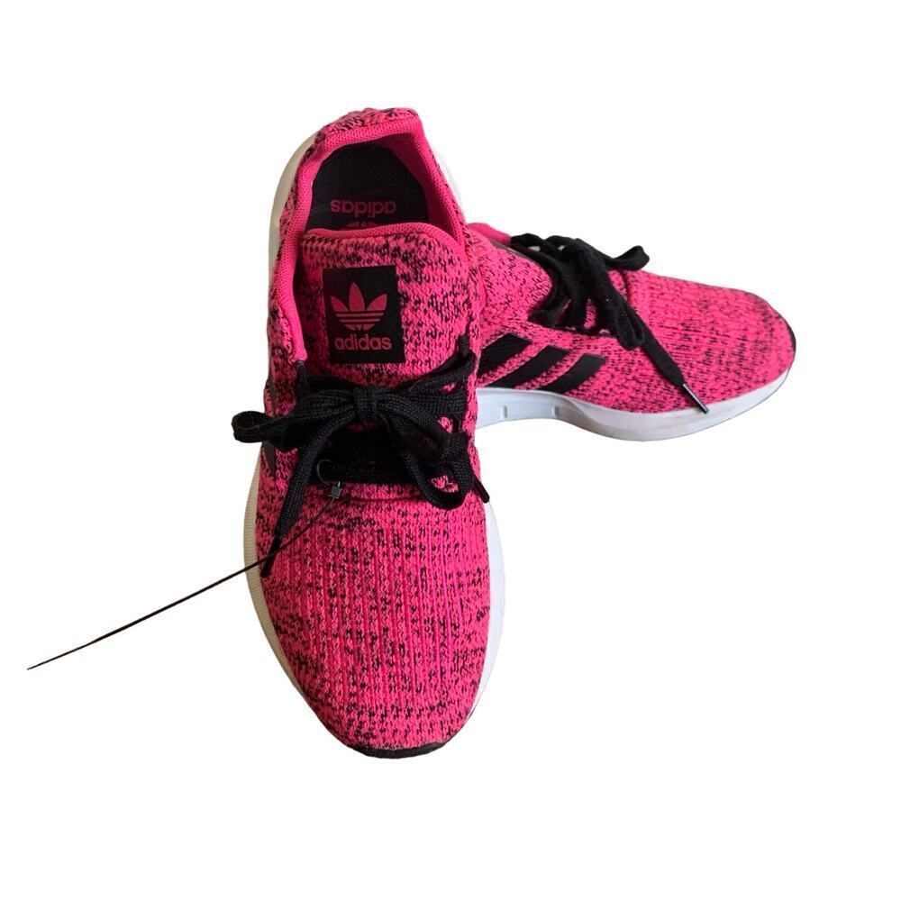 Adidas Swift Run J Sneakers Pink Black Women's Size 6 Girl's Size 4 - Picture 10 of 10